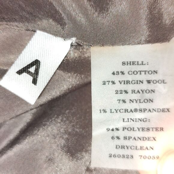 Ann Taylor brown tweed wool  lined blazer jacket   Sz 4 - Picture 6 of 6